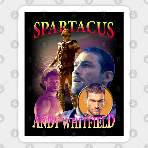 Spartacus Andy Whitfield Bootleg Sticker by RetroVania